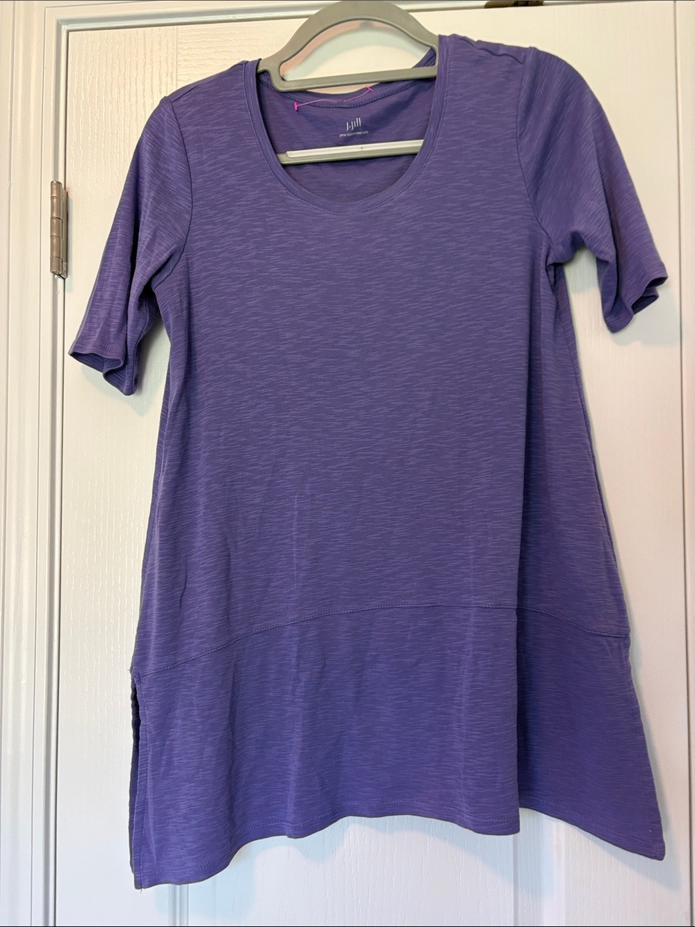 Purple Short-Sleeve Tunic Top small